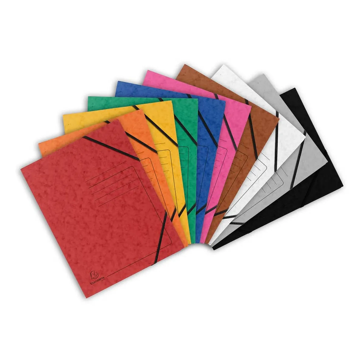 Exacompta Sammelmappe - A4, 355 g/qm, Gummizug, rot