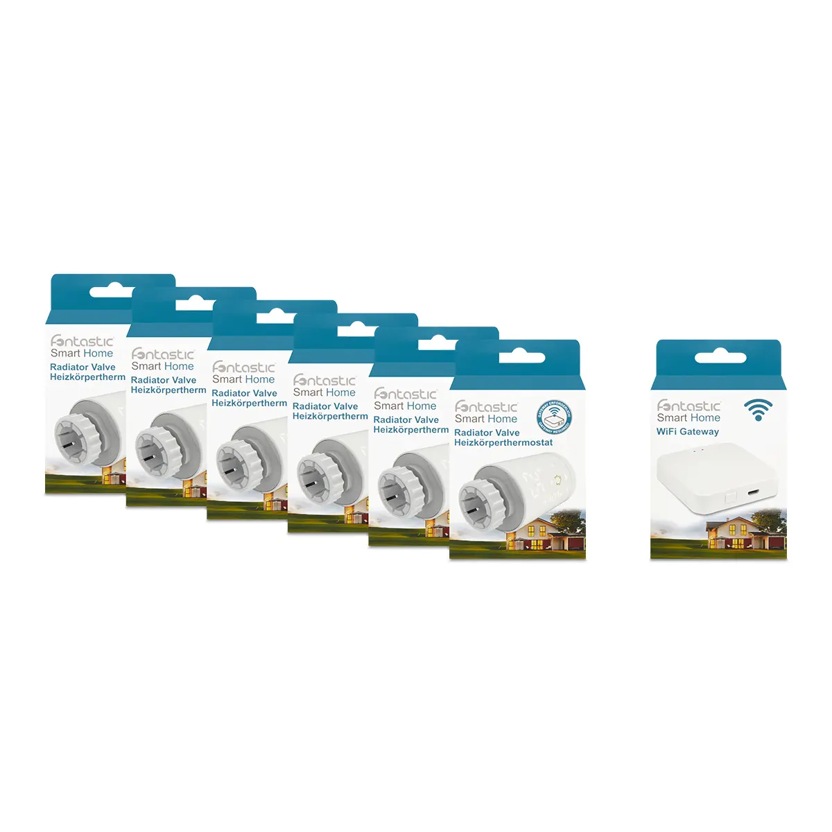 FontaHome WLAN Smart Home Paket Heizen, 6 Stück, weiß