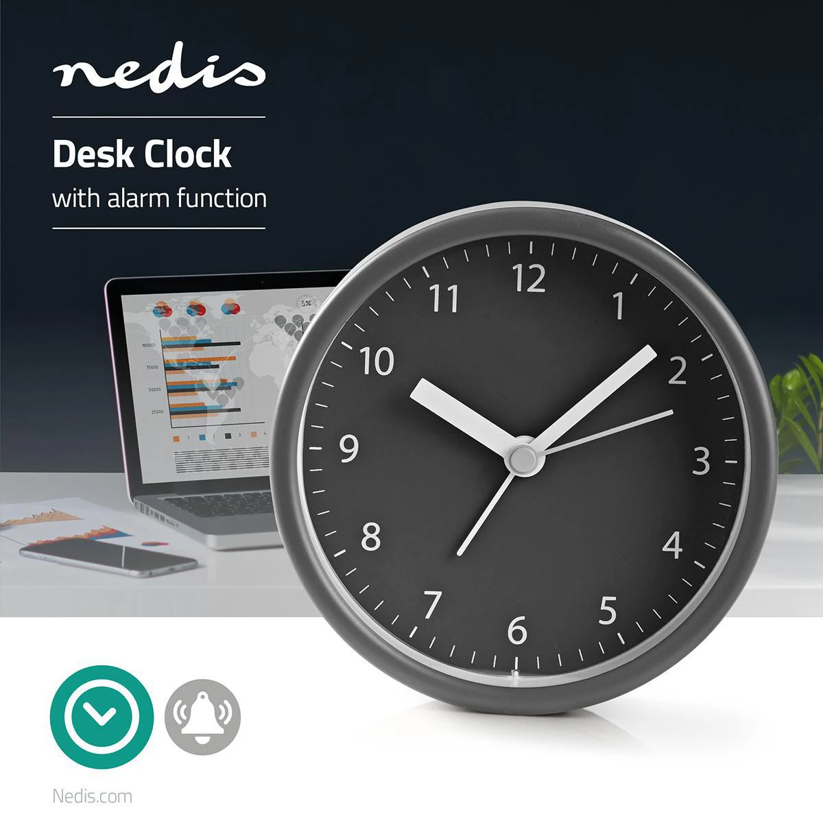 Nedis Analoger Schreibtisch Wecker