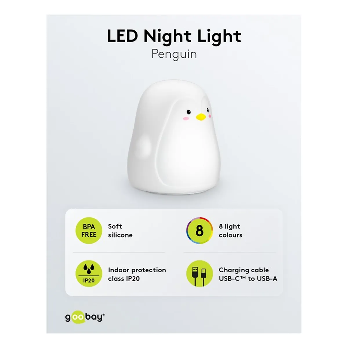 Goobay LED-Nachtlicht “Pinguin“