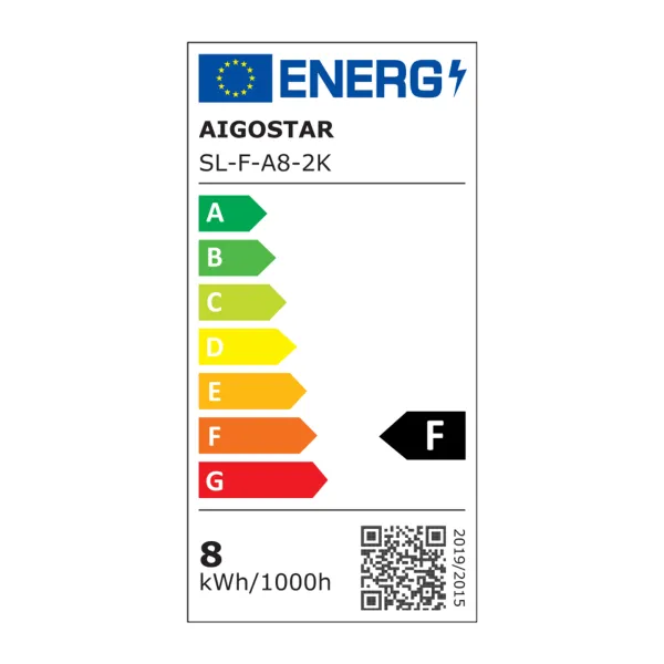 Aigostar LED FILAMENT 'A60', 8W, E27