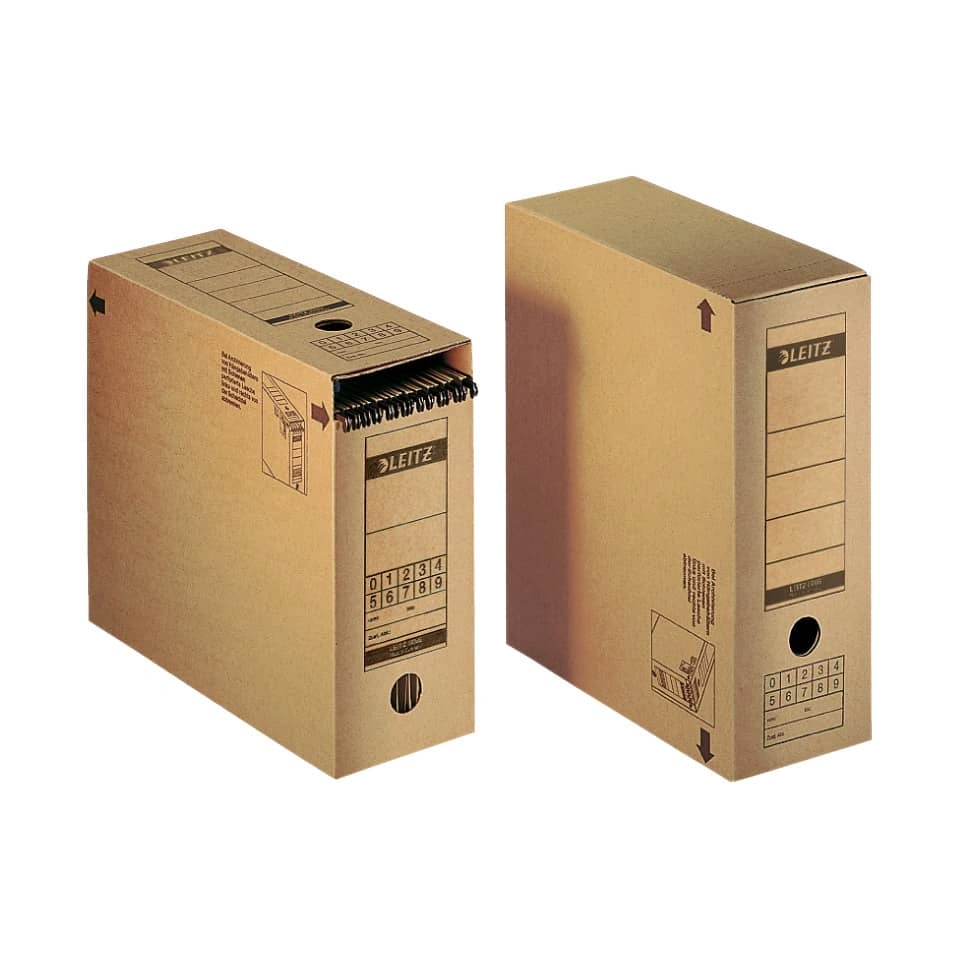 Leitz Archiv-Schachtel, A4, mit Verschlussklappe, naturbraun