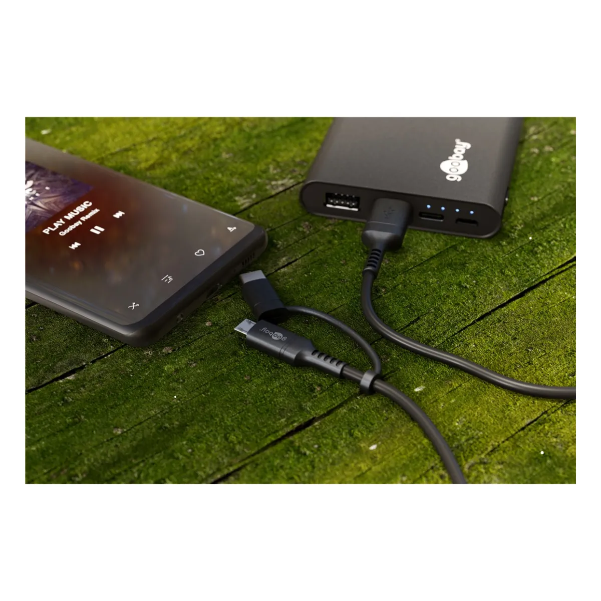 Goobay USB 2.0 Kabel USB-C™ auf Micro-B 2.0, schwarz