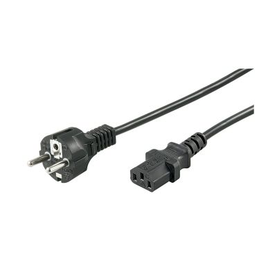 Goobay Kaltgeräte Anschlusskabel, 2 m, Schwarz