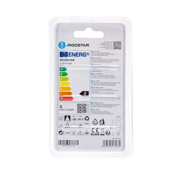 Aigostar LED 'Kerze', 3W, E14