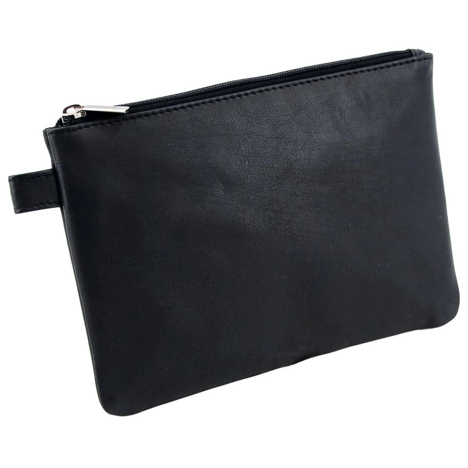 Alassio Mehrwegbeutel - 23 x 16 cm, Echt Leder, schwarz
