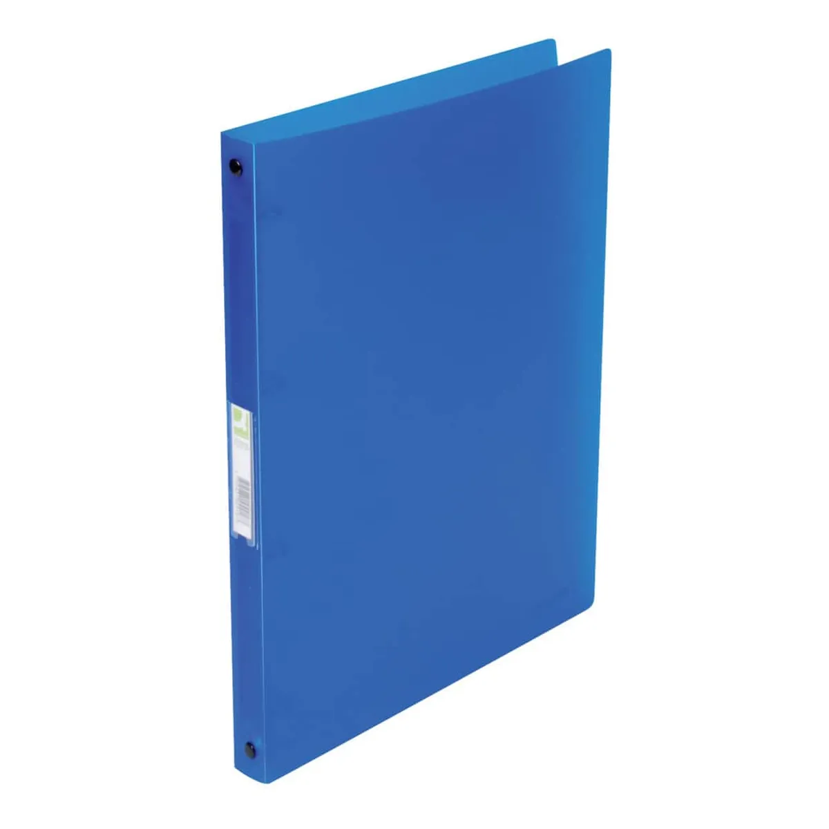 Q-Connect Ringbuch transparent - A4, 4-Ring, Ring-Ø 16 mm, blau-transparent