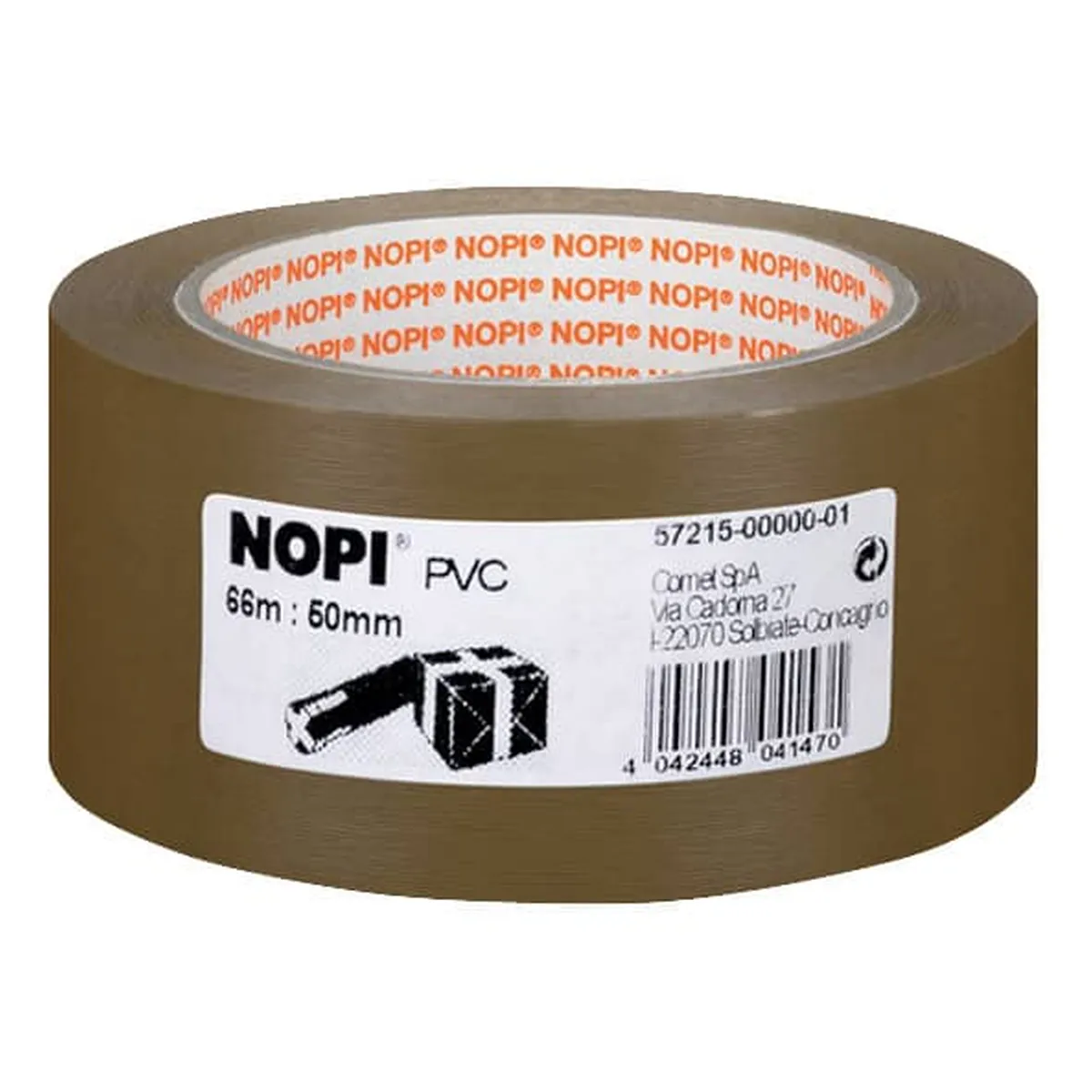 Nopi Verpackungsklebeband PVC - 50 mm x 66 m, braun