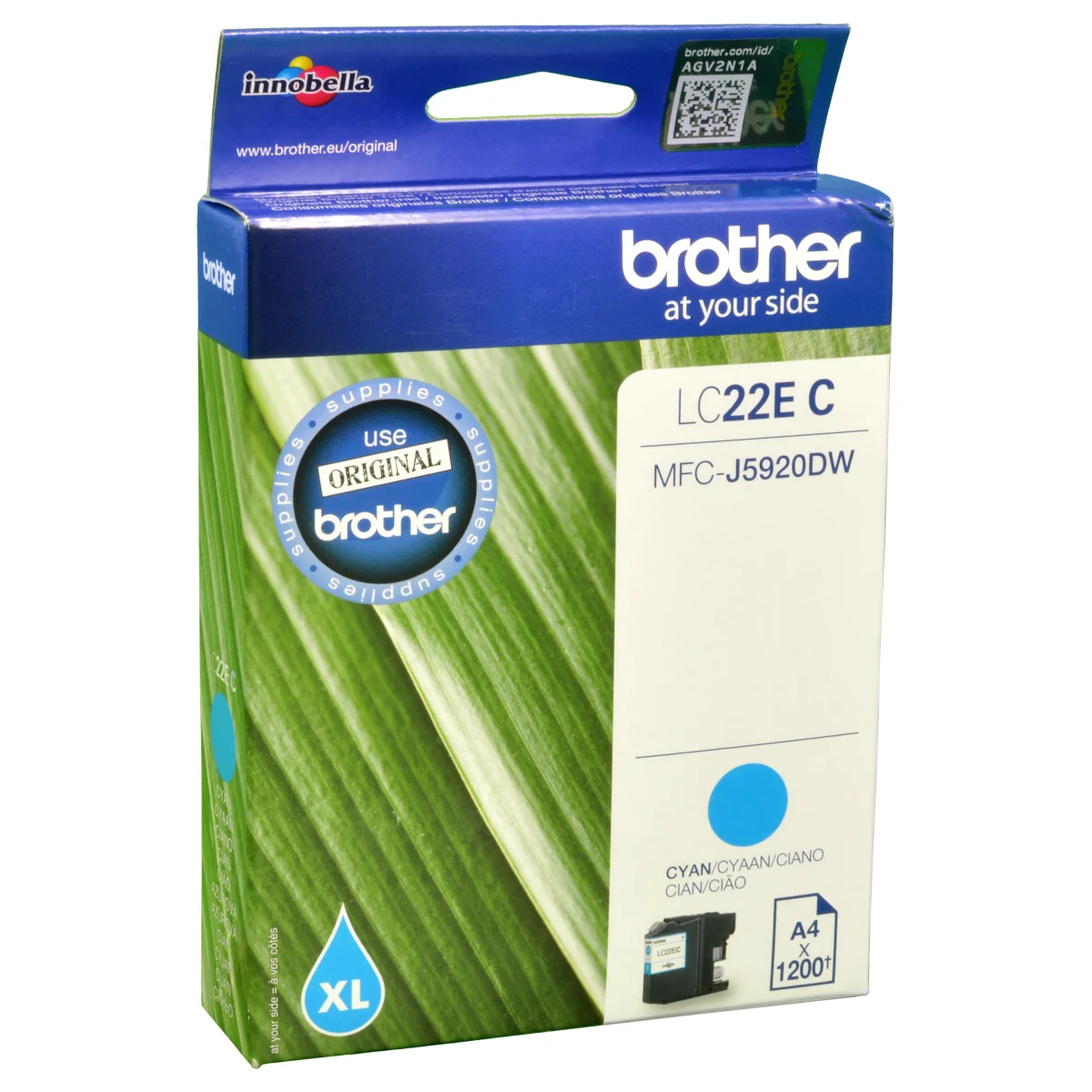 Brother Druckerpatrone LC-22 EC cyan 1.200 Seiten