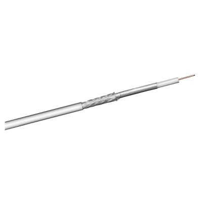 Goobay 100 dB Koax-Antennenkabel, 2x geschirmt, CCS, 50 m, Weiß
