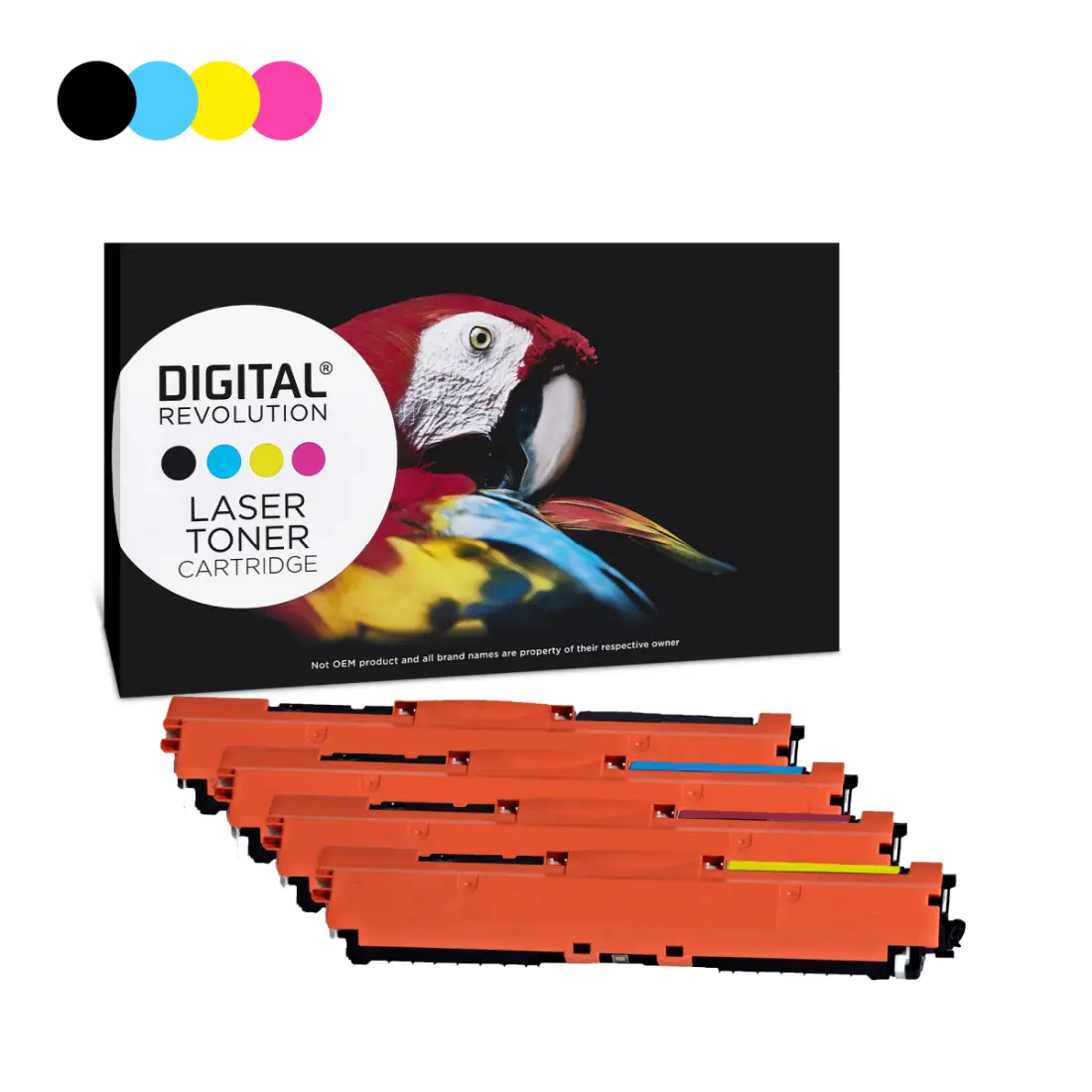 HP 130A, 126A - alternativer Toner MultiPack 'schwarz cyan magenta gelb' 4.300 Seiten - Digital Revolution