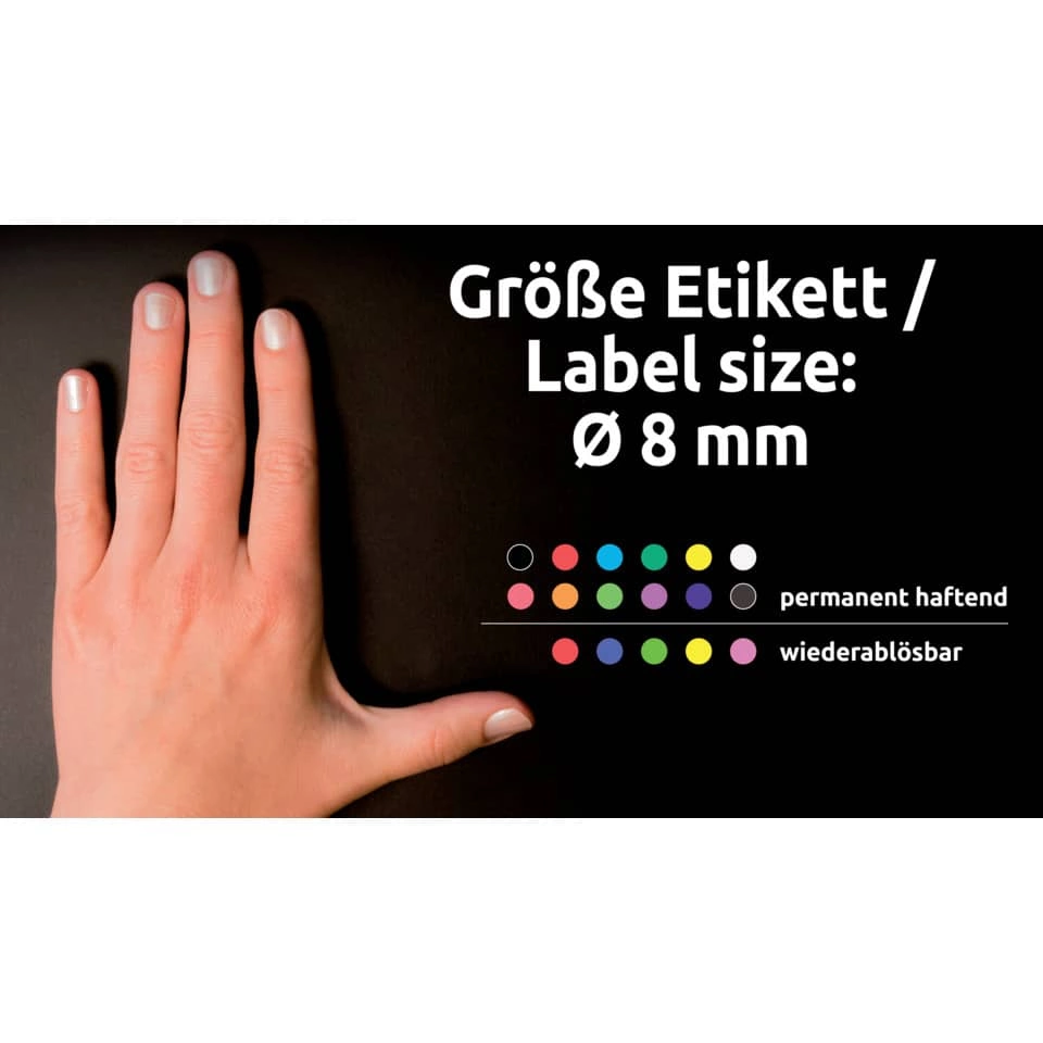 Avery Zweckform Markierungspunkte - Ø 8 mm, 4 Blatt/416 Etiketten, rose