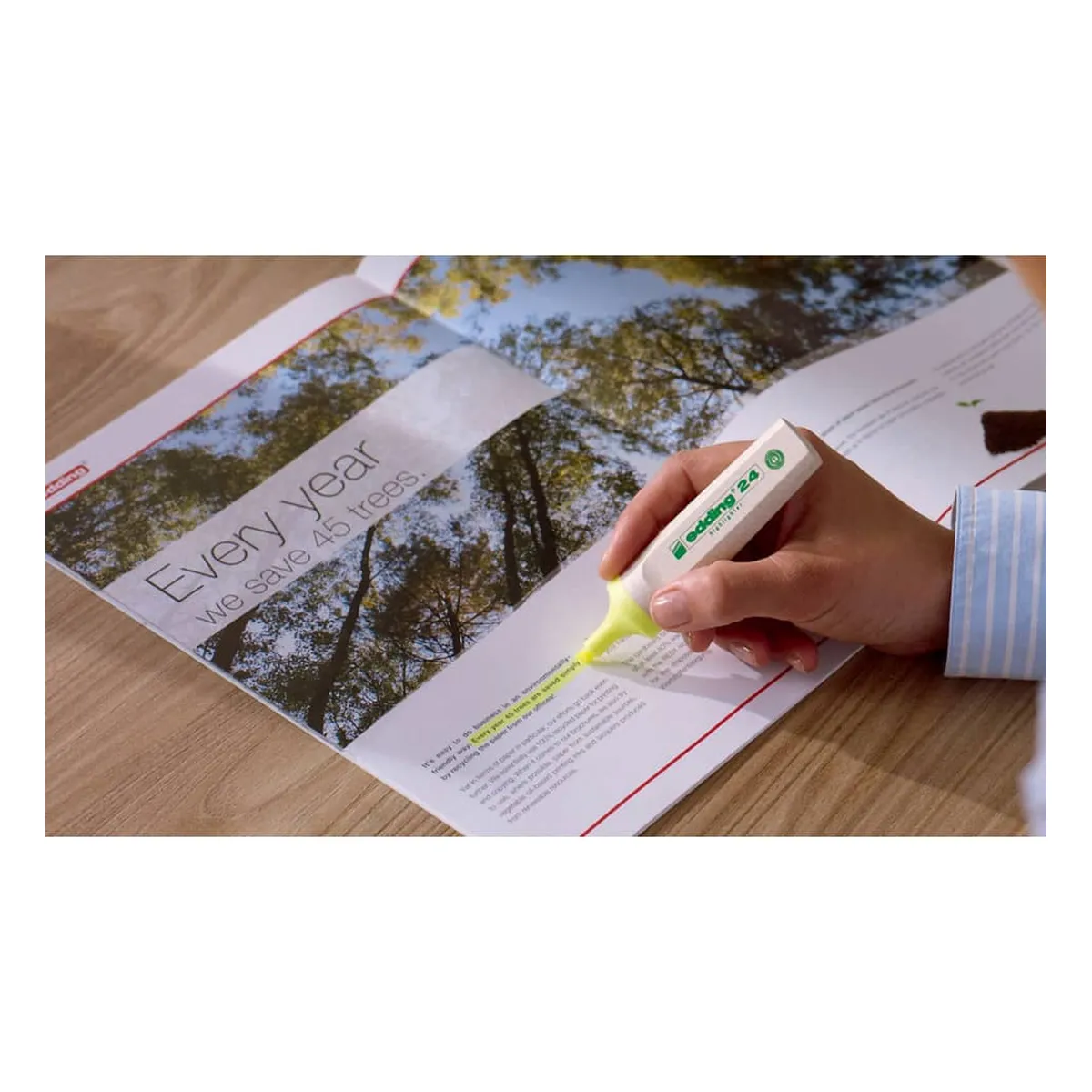 Edding 24 EcoLine Textmarker - nachfüllbar, pastellrosa