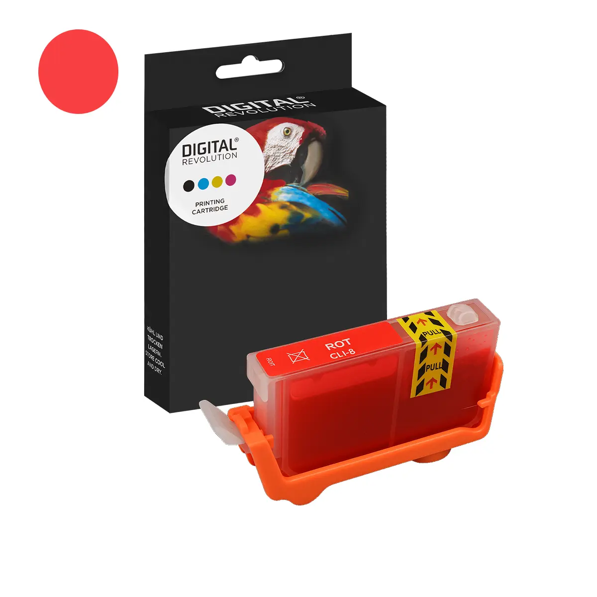 Canon CLI-8 R - alternative Patrone 'rot' 14 ml | 5.845 Seiten - Digital Revolution