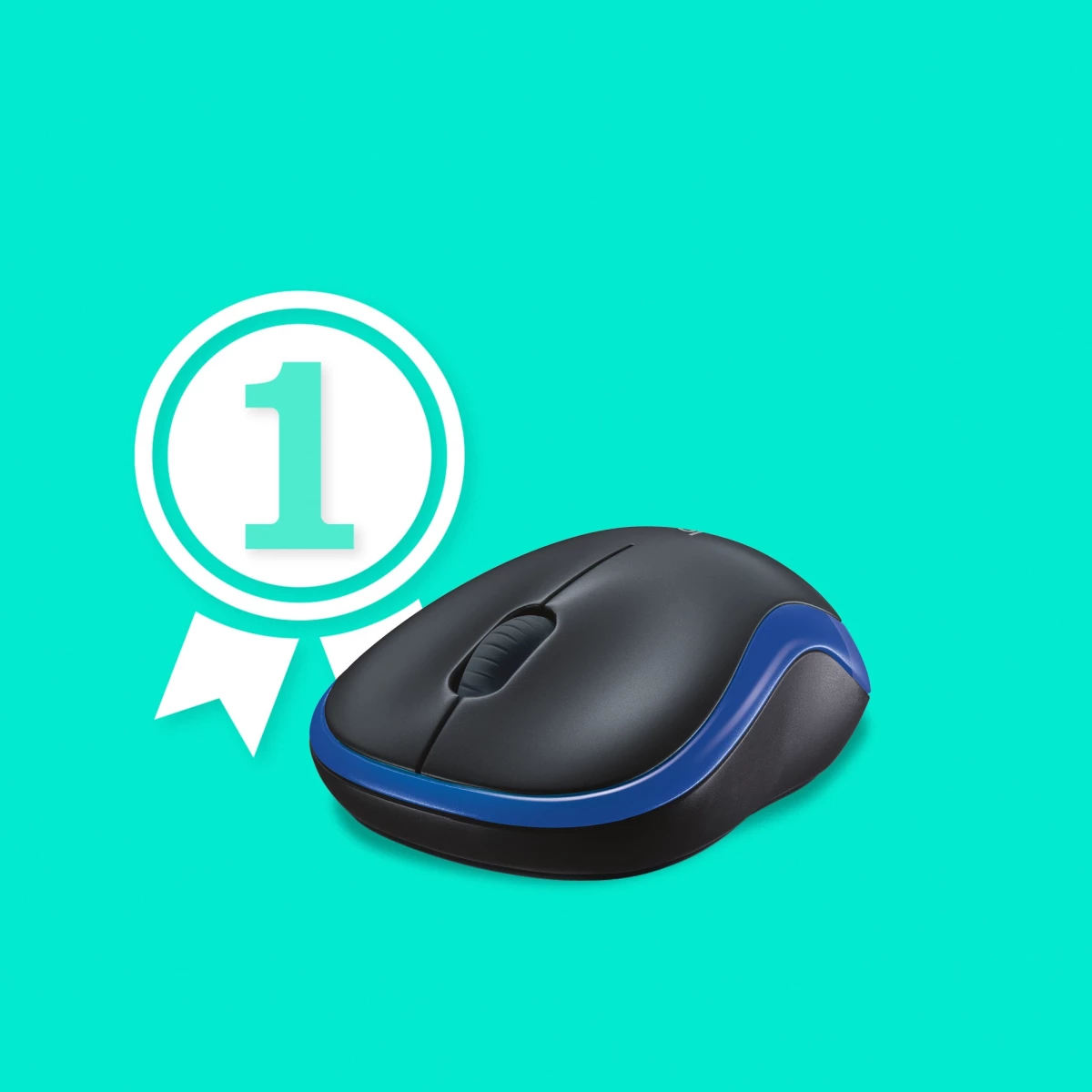 Logitech kabellose Maus M185 blau 2.4 GHz