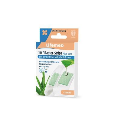 Lifemed Pflaster-Strips mit Aloe Vera, 10 Stück