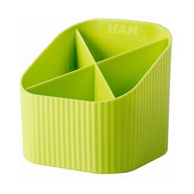 Schreibköcher Re-X-LOOP - 4 Fächer, lemon
