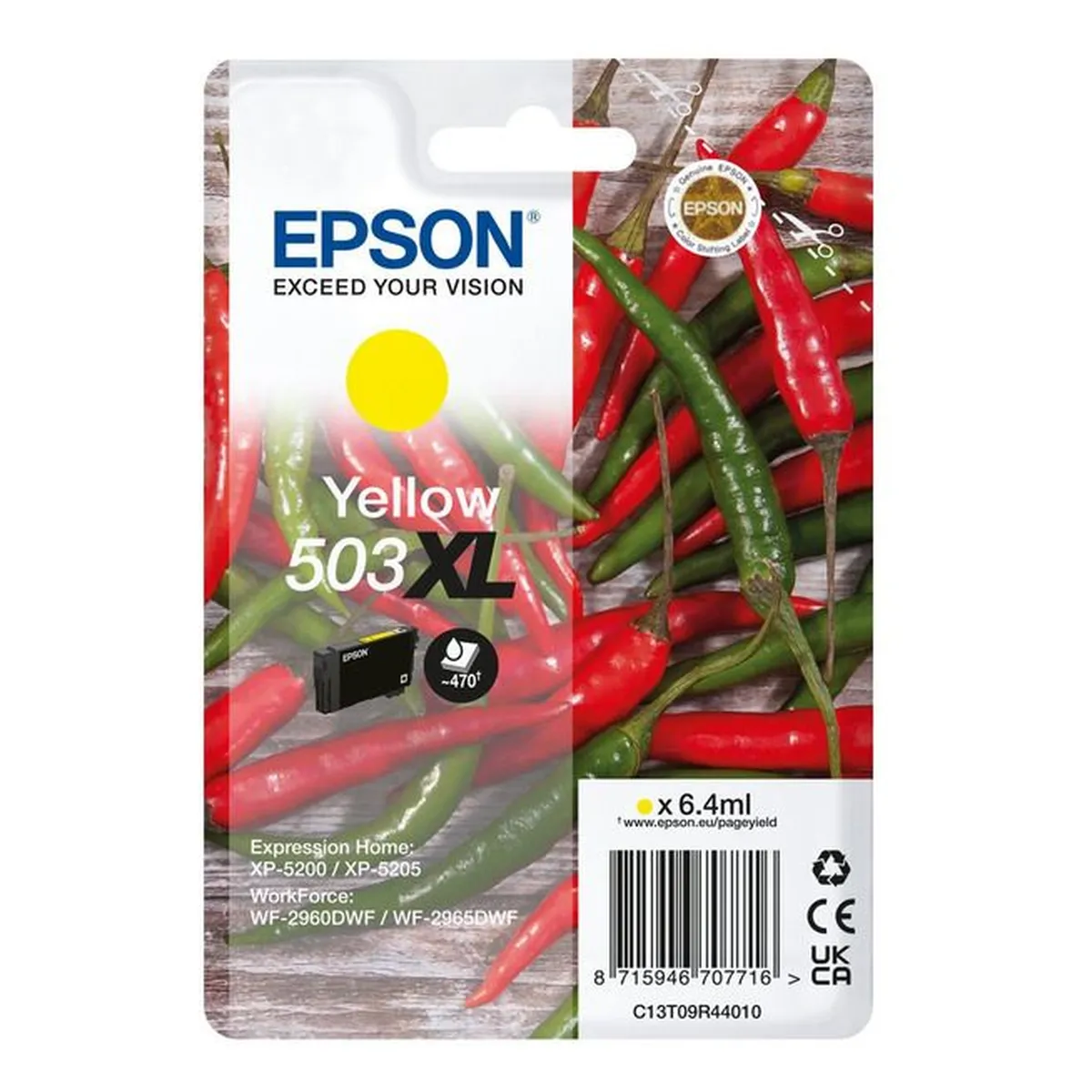 Druckerpatrone Epson 503XL 6,4 ml | 470 Seiten (C13T09R44010)