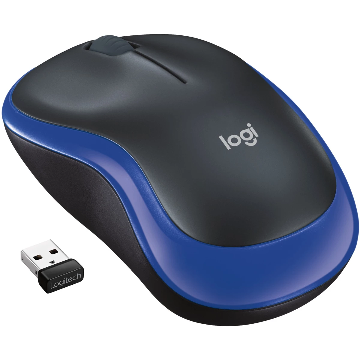 Logitech kabellose Maus M185 blau 2.4 GHz