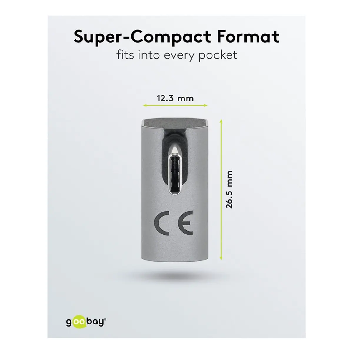 Goobay USB-C™-Adapter vertikal 90° rotiert, USB4™