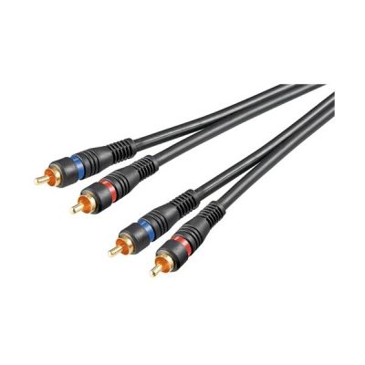 Goobay Stereo Verbindungskabel 2x Cinch, zweifach geschirmt