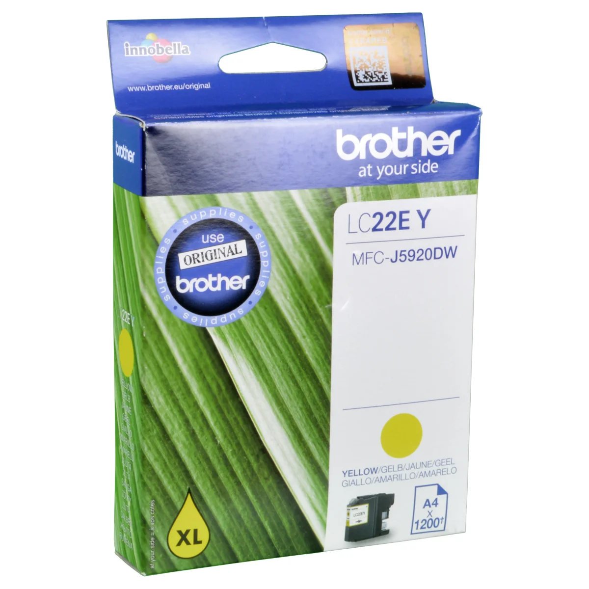 Brother Druckerpatrone LC-22 EY gelb 1.200 Seiten