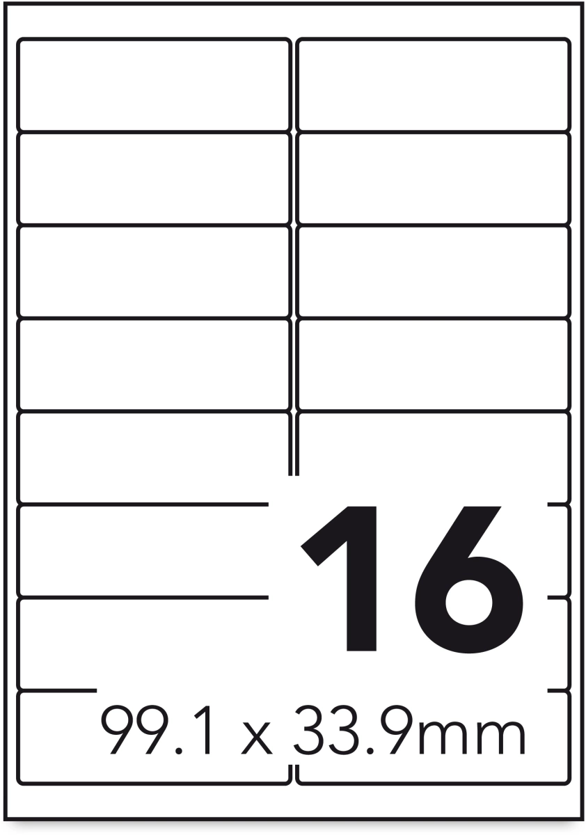 MediaRange Universal-Etiketten, 99,1x33,9 mm, 800 Stück