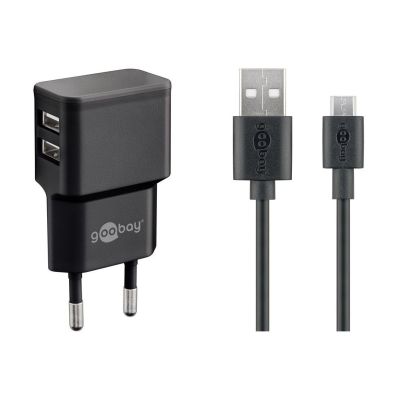 Goobay Micro USB Dual Ladeset 2,4 A