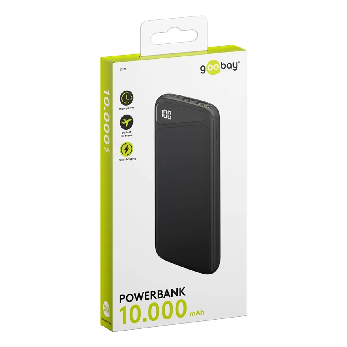 Goobay Powerbank Slimline 10.000 mAh