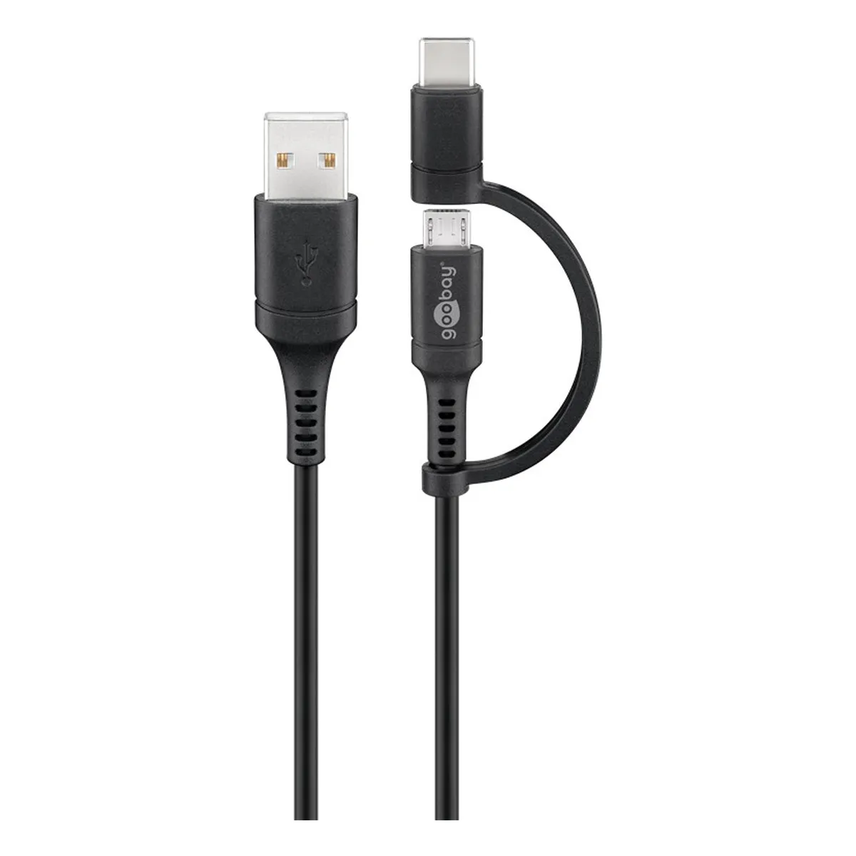 Goobay USB 2.0 Kabel USB-C™ auf Micro-B 2.0, schwarz