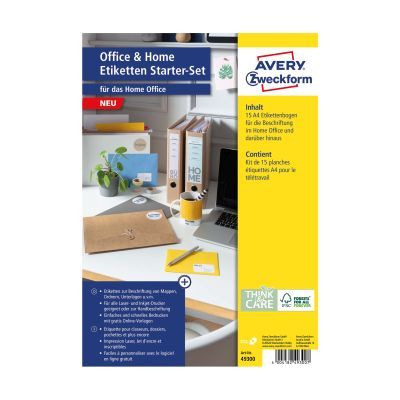 49300 Home Office Etiketten Starter-Set - 189 Etiketten, sortiert