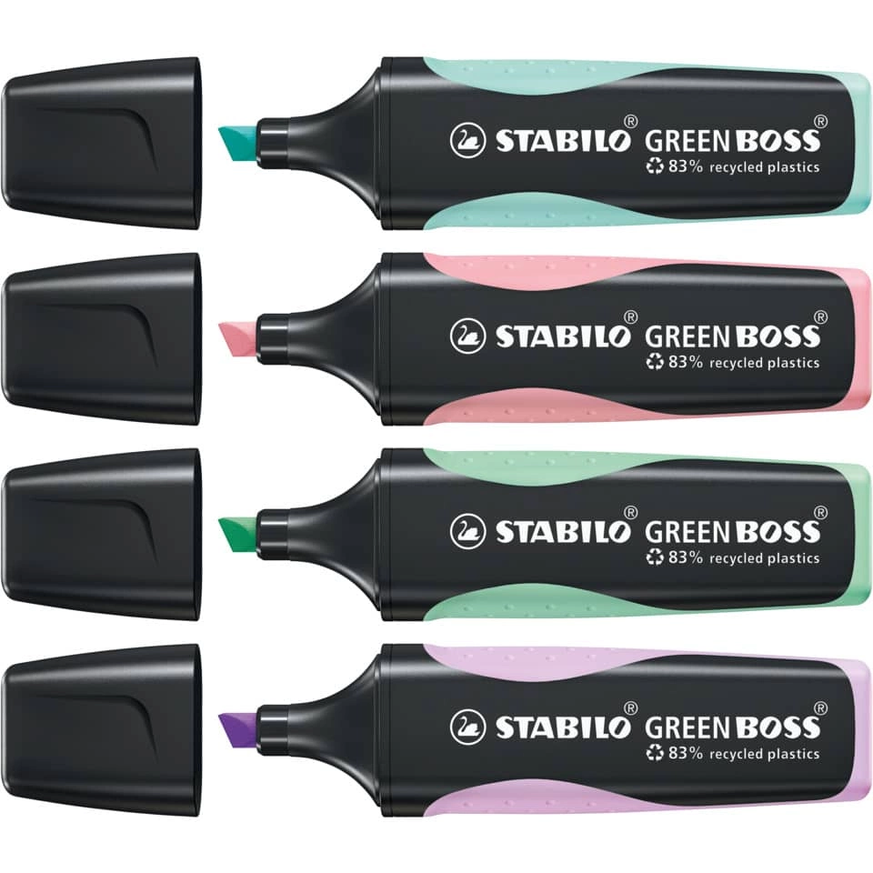 STABILO® Umweltfreundlicher Textmarker - GREEN BOSS Pastel - Einzelstift - zartes Türkis