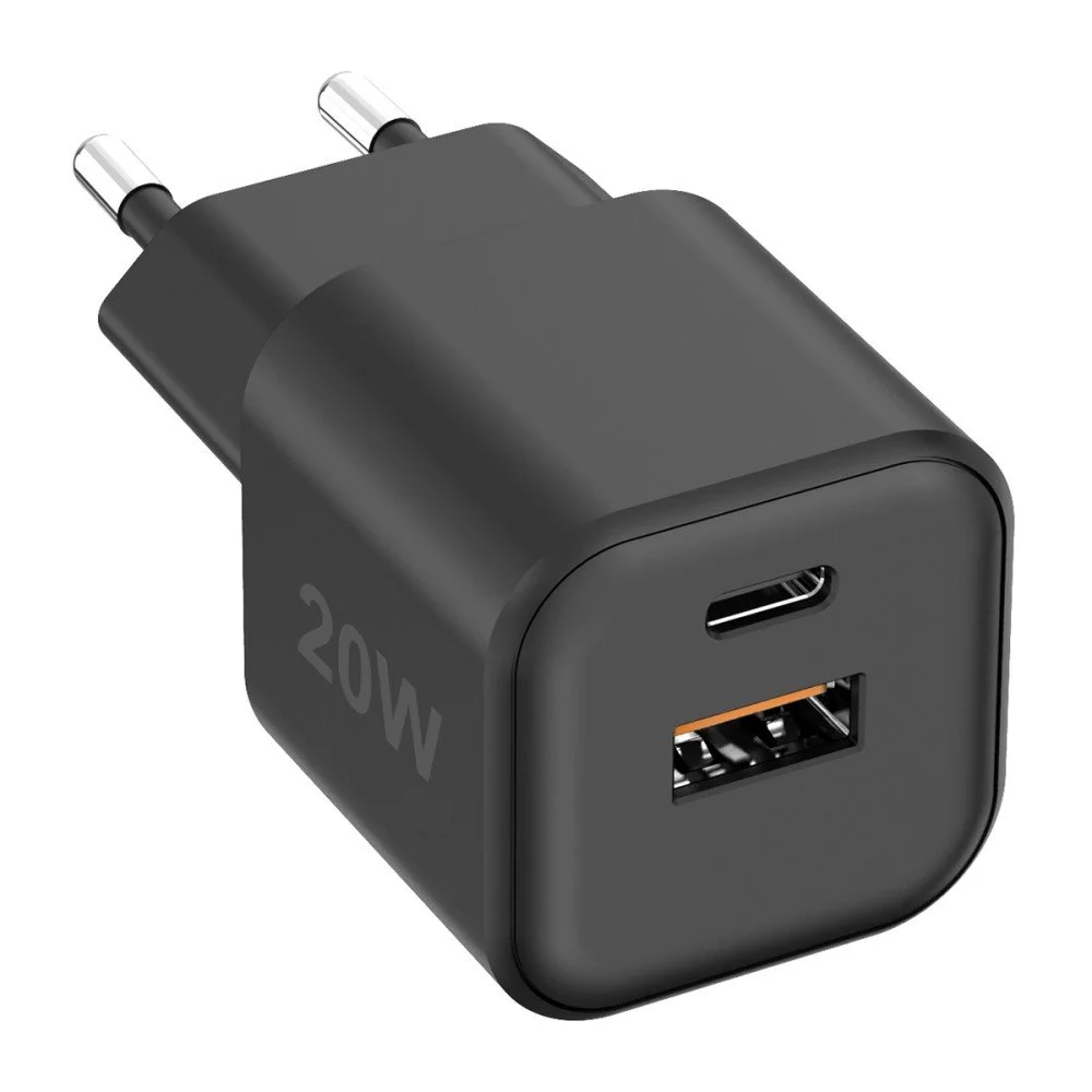 Fontastic Netzteil MINI GaNto 20W Type-C PD + USB-A FC schwarz