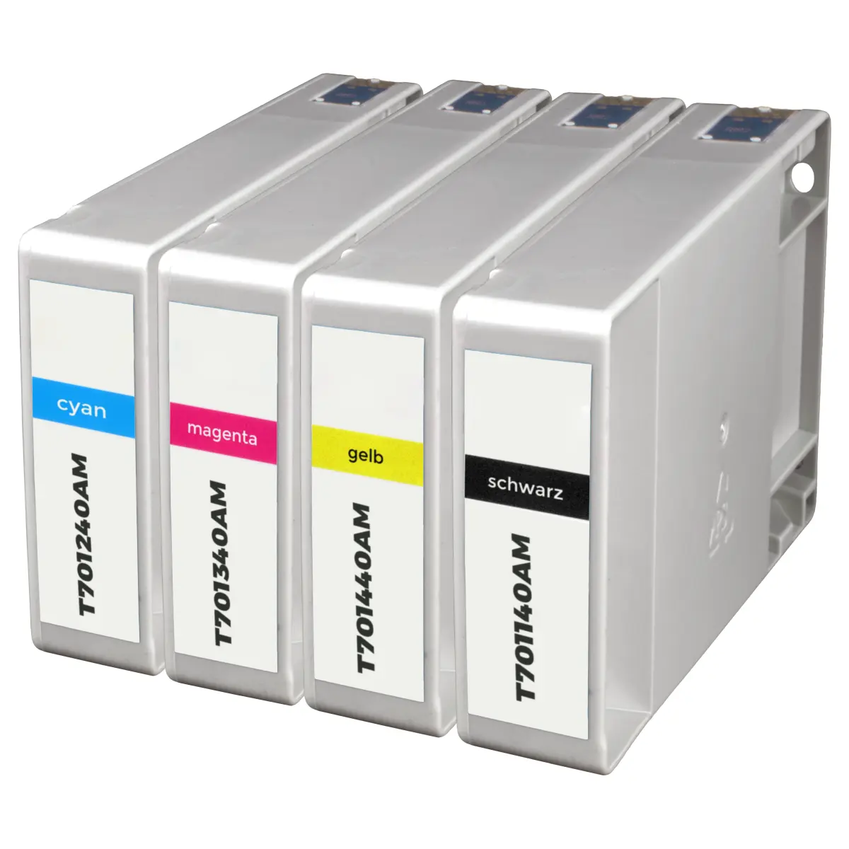 Epson T7011-T7014 - alternatives XXL Patronen MultiPack KCMY 1x 59 ml | 3.400 Seiten (BK), 3x 35 ml | 3.400 Seiten (CMY) - Digital Revolution