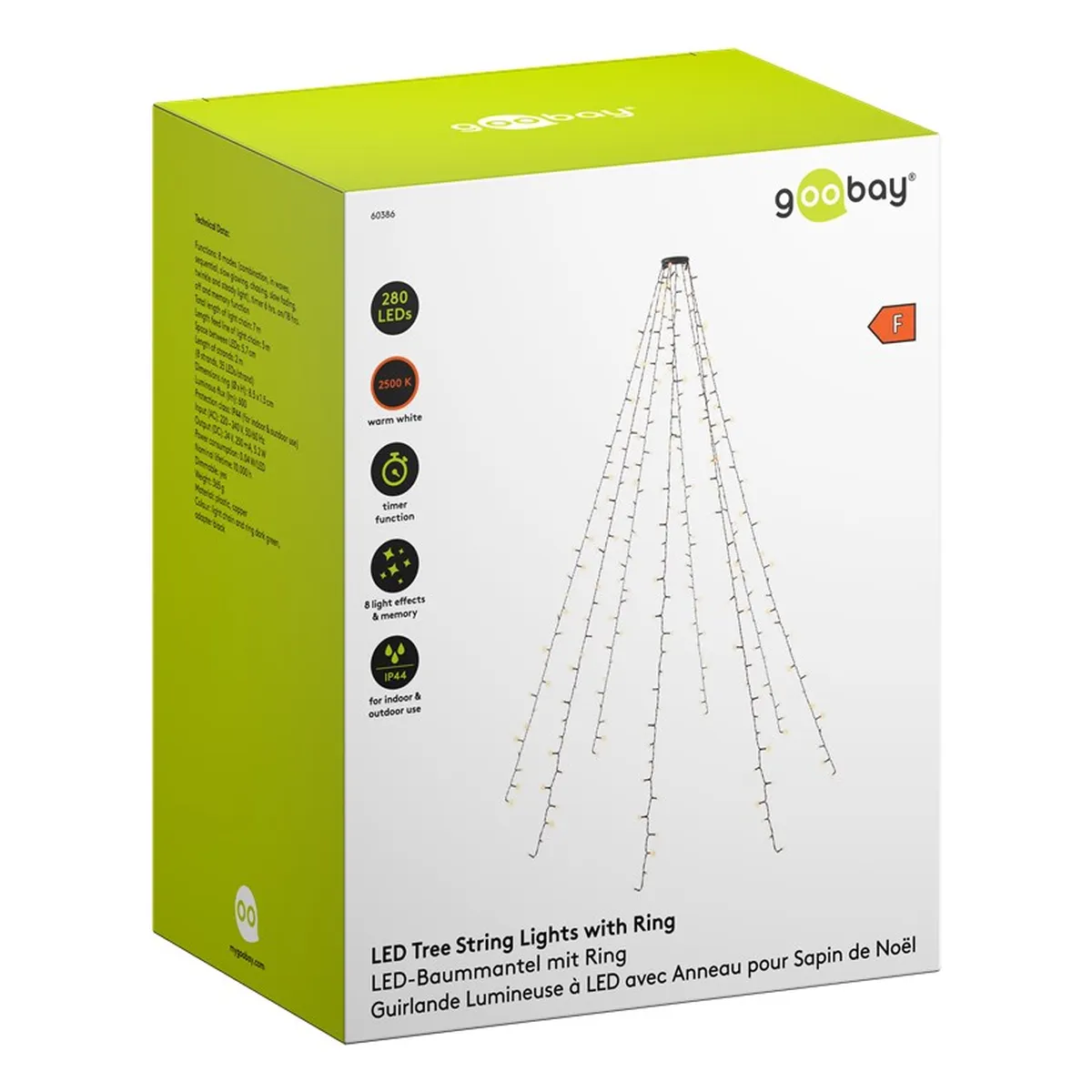 Goobay 280 LED-Baummantel mit Ring