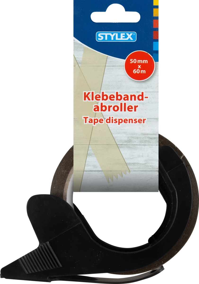 Paket-Klebebandabroller inkl. 1 Rolle braunes Klebeband