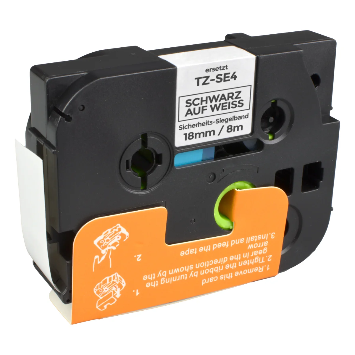 Brother TZE-SE4 alternatives Beschriftungsband 'schwarz auf weiß' 18mm x 8m - Digital Revolution