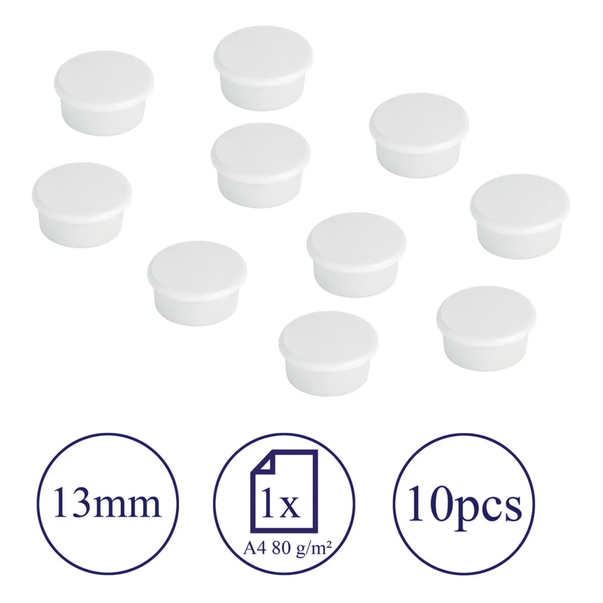 Franken Magnet - Ø13mm, 100 g, weiß