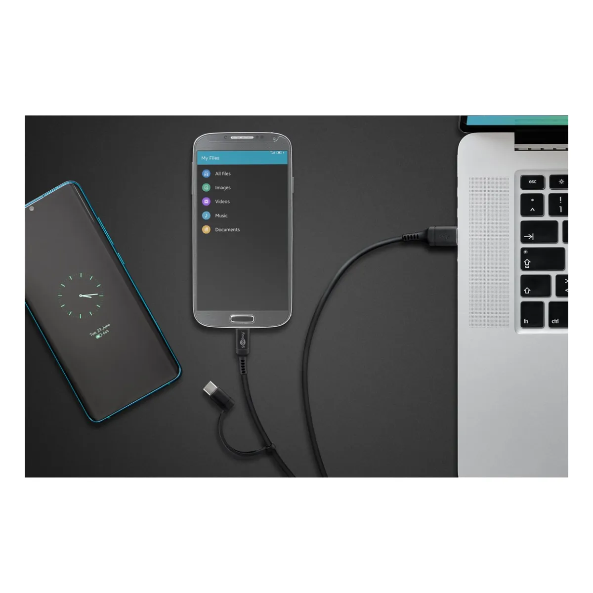 Goobay USB 2.0 Kabel USB-C™ auf Micro-B 2.0, schwarz