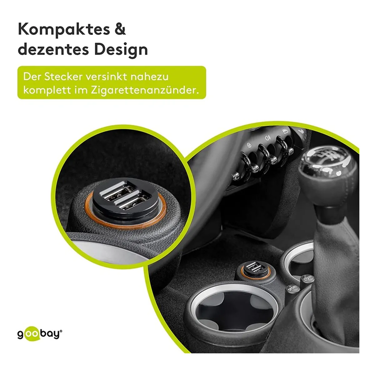 Goobay Dual USB-Autoladegerät 3,1 A