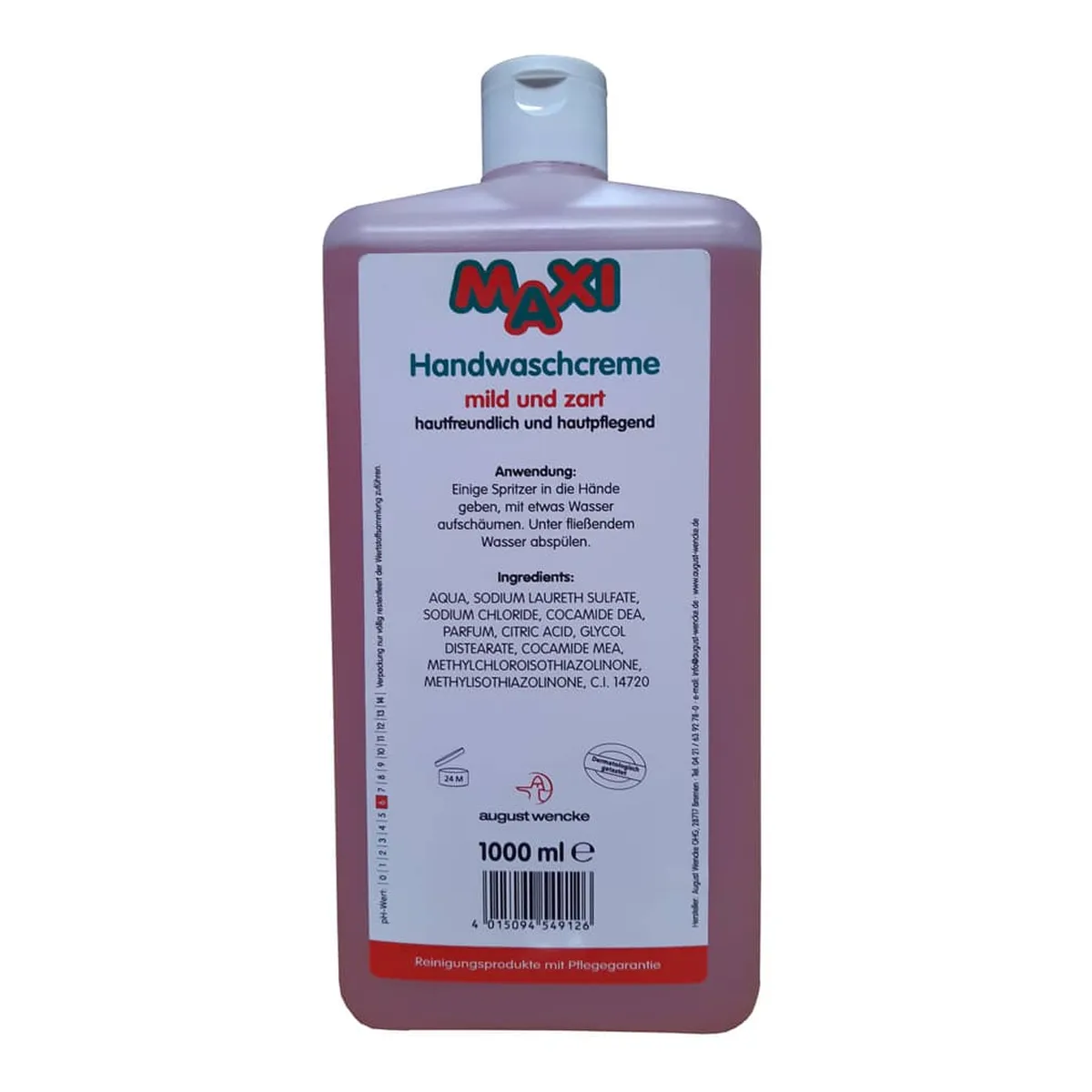 MAXI Handwaschcreme - 1000 ml (Euroflasche)