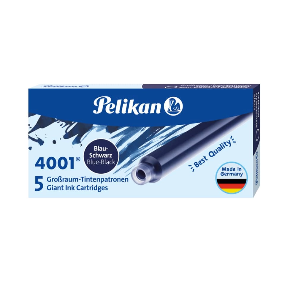 Pelikan Tintenpatrone 4001® GTP/5 - blau-schwarz, 5 Patronen