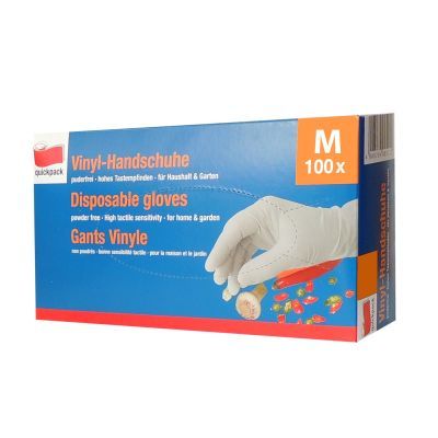 Vinyl-Handschuhe Größe M, 100 Stück