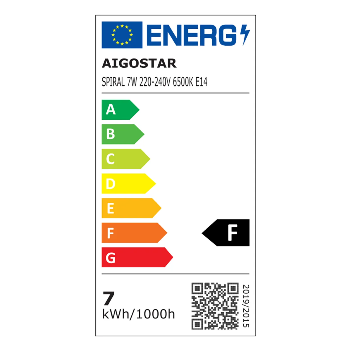 Aigostar LED 'Spirale' E14, 7W