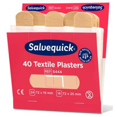 Pflaster-Strips - 6x 40 Stück, elastische Textilpflaster