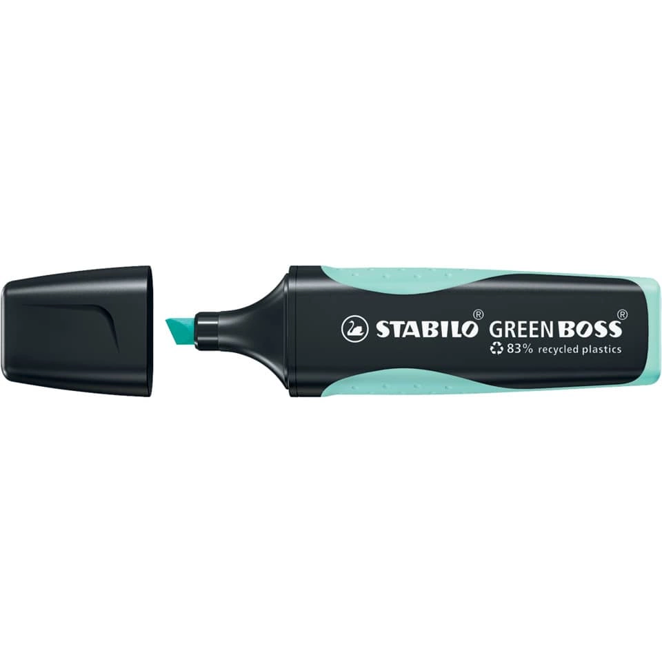 STABILO® Umweltfreundlicher Textmarker - GREEN BOSS Pastel - Einzelstift - zartes Türkis