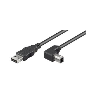Goobay USB 2.0 Hi-Speed Kabel 90°, Schwarz