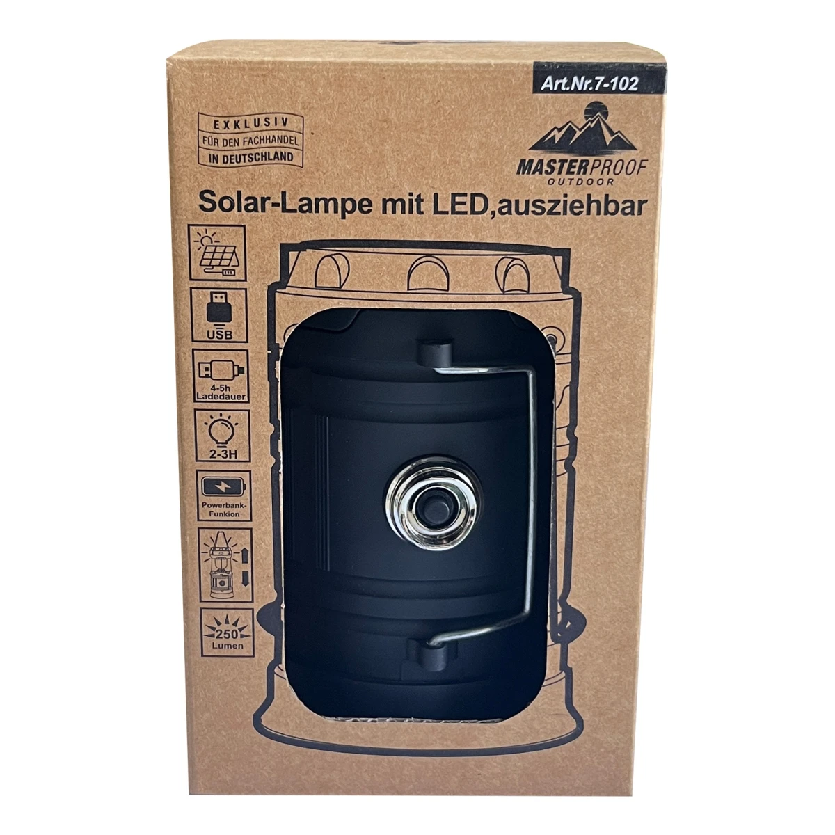 Solar-Lampe mit LED, ausziehbar