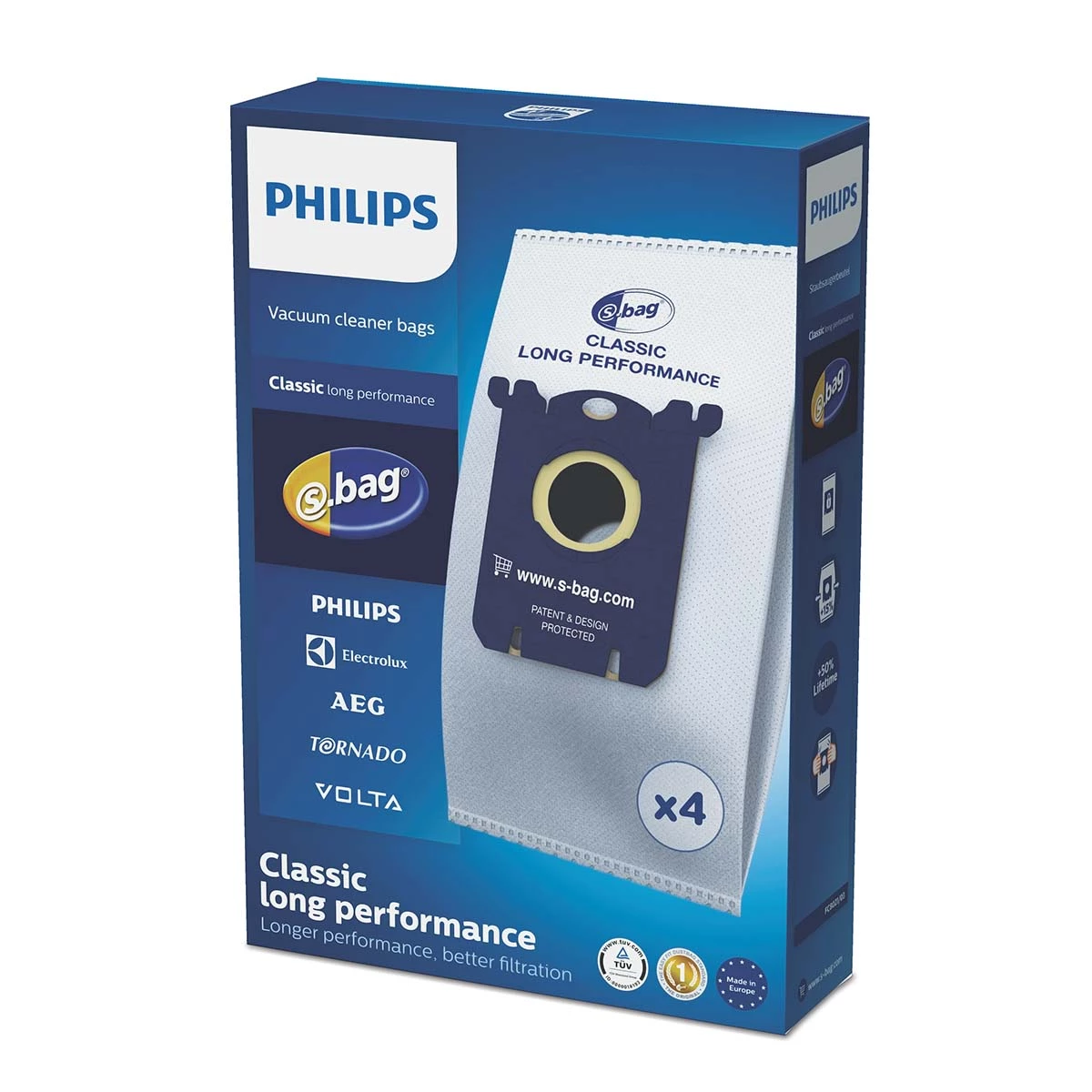 Philips Staubsaugerbeutel S-Bag Classic Long Performance
