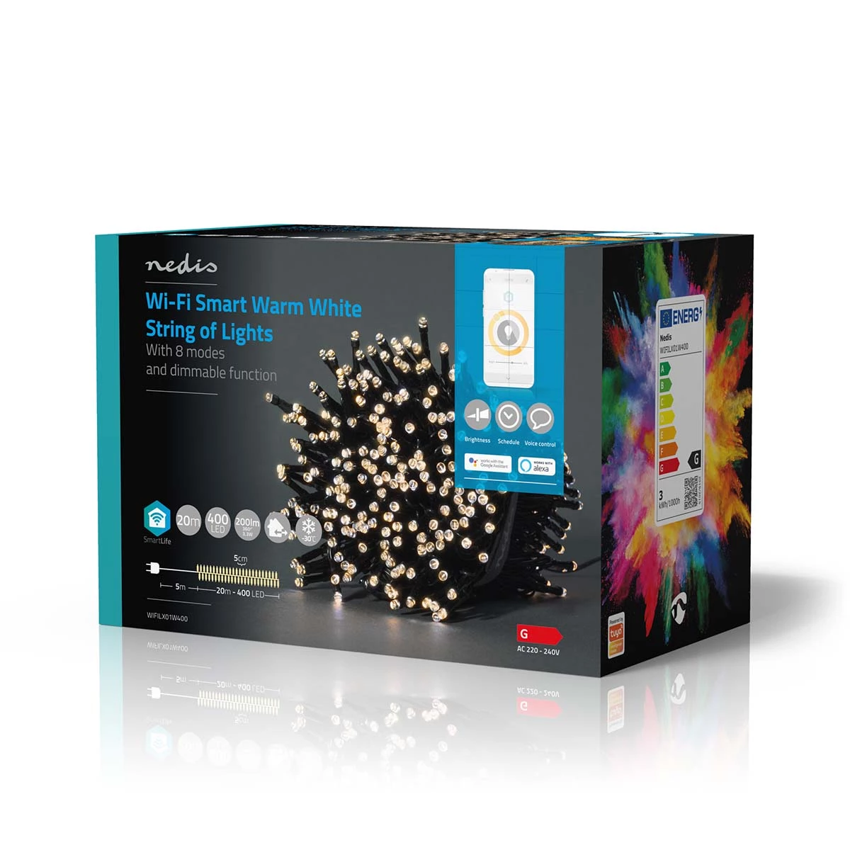 Nedis Smarte LED Lichterkette, 20m